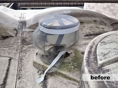 取替施工例７_通気管破損【before】