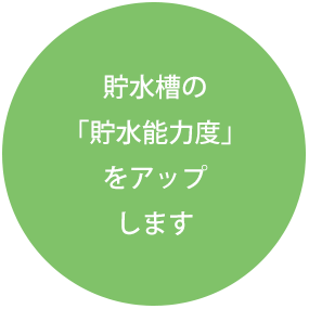 貯水槽の「貯水能力度」をアップします